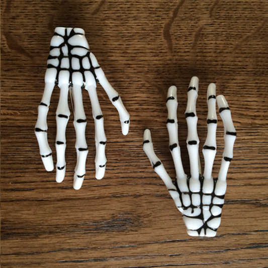Pair Of Skelly Hand Hair Clips