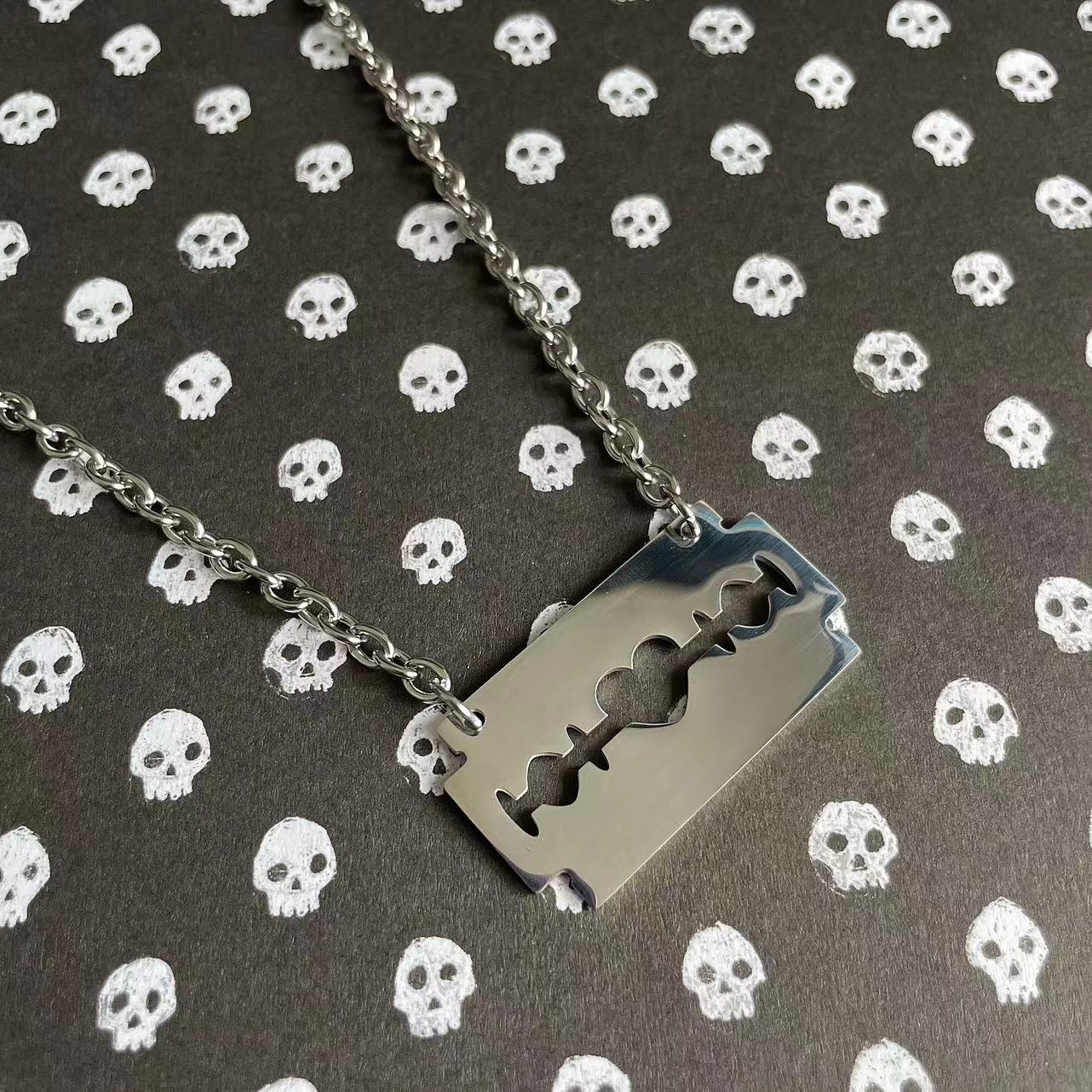 Hell Razor Necklace – Spooky Box Club