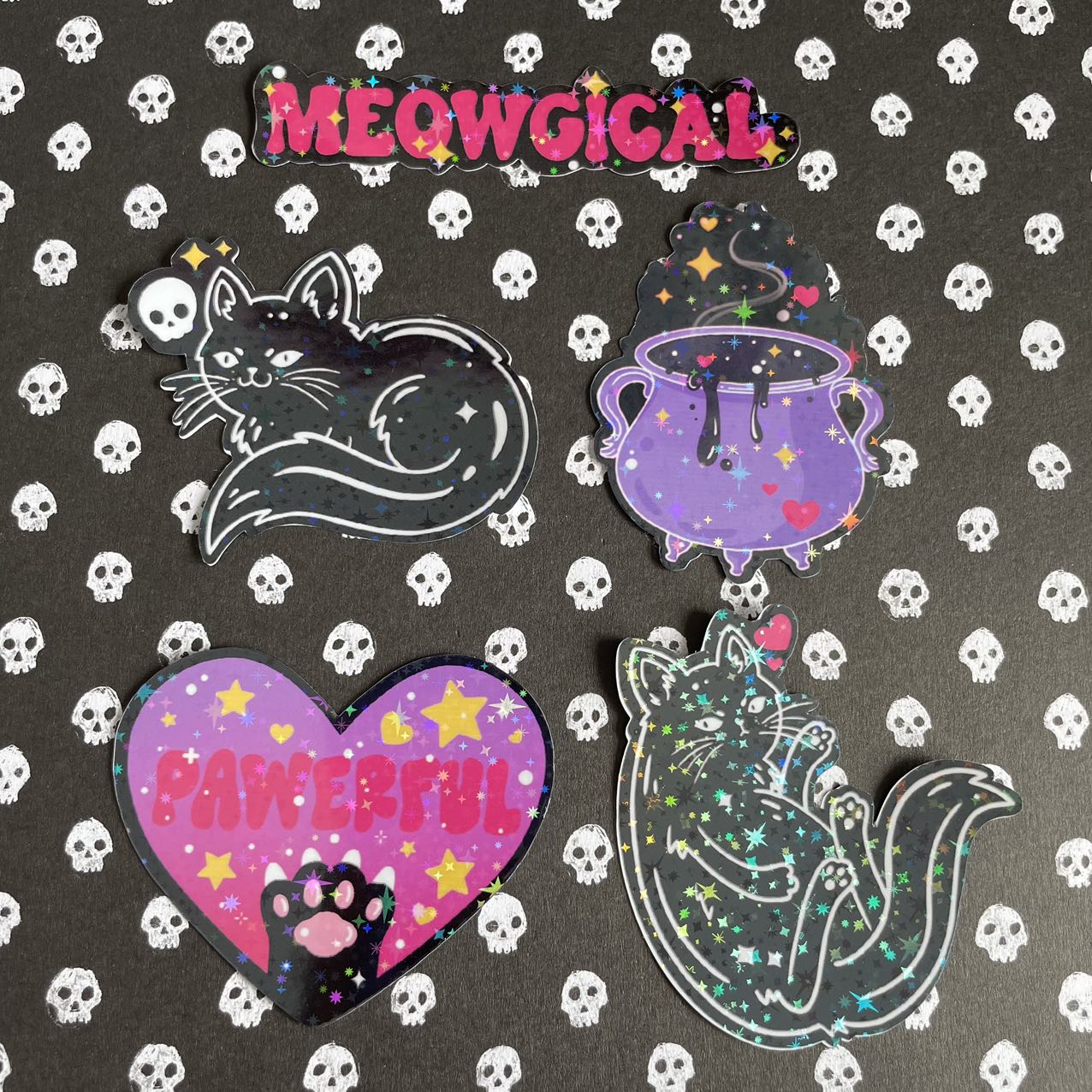 Cat Coven Holographic Sticker Pack