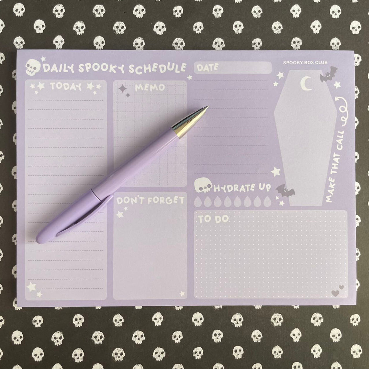 Daily Spooky Schedule Desk Pad