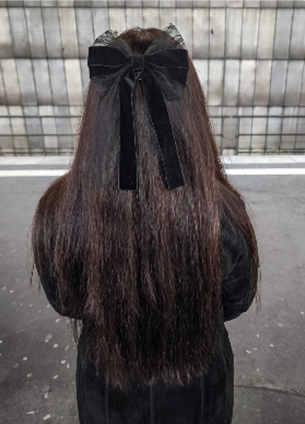 Velvet and Lace Hair Bow