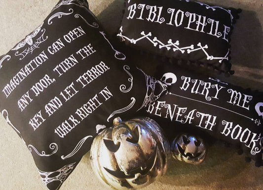 Haunted Library- Complete set of Three Cushion Covers