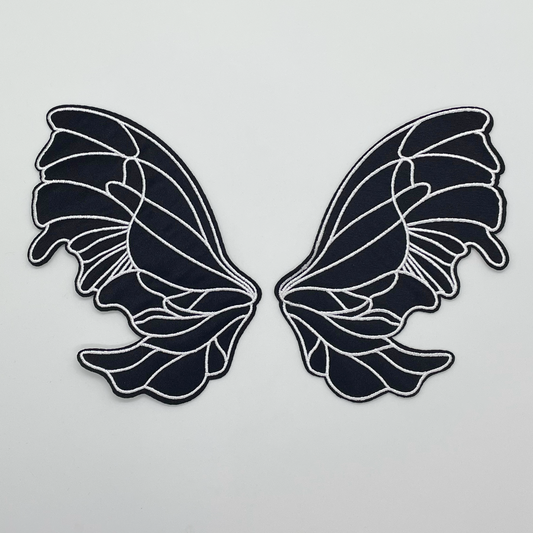 Black Fairy Wings Patches