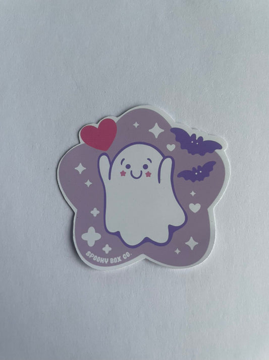 Spooky Box Ghost Sticker