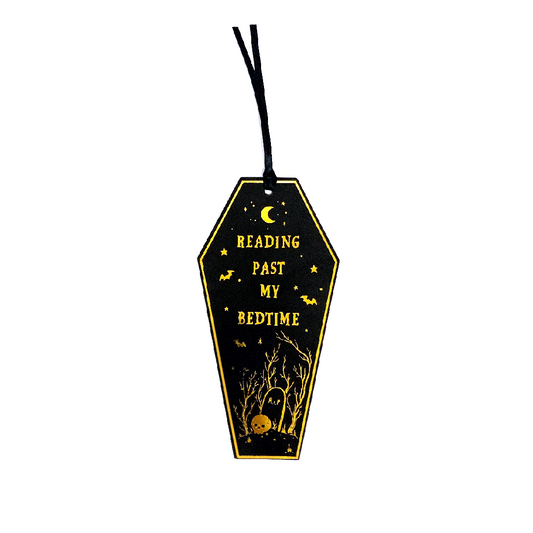 Little Coffin Ribbon Bookmark - Gold