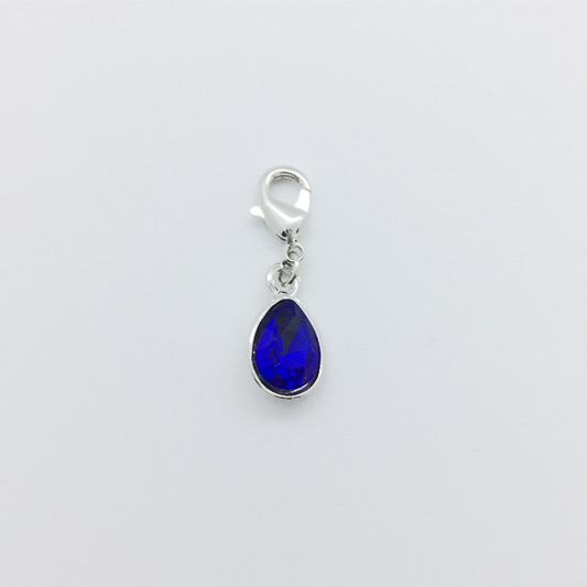 Blue Crystal Drop Bracelet Charm