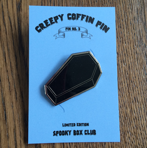 Creepy Coffin Enamel pin