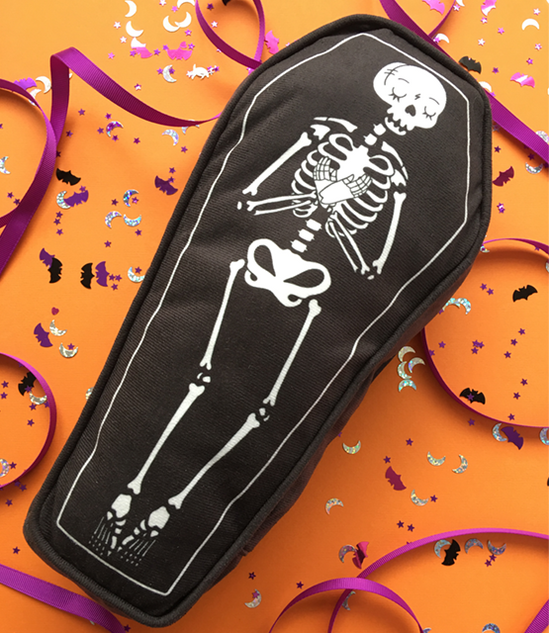 Sleepy Skeleton Coffin Plushie – Spooky Box Club