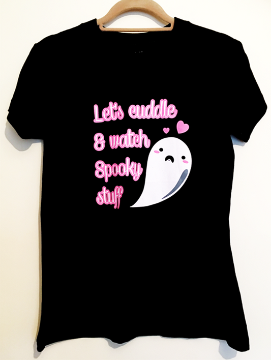 Cuddle and watch Spooky Stuff Ghost T-Shirt