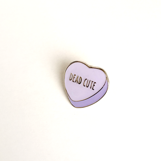 Dead Cute - Sweetheart Enamel Pin - Purple