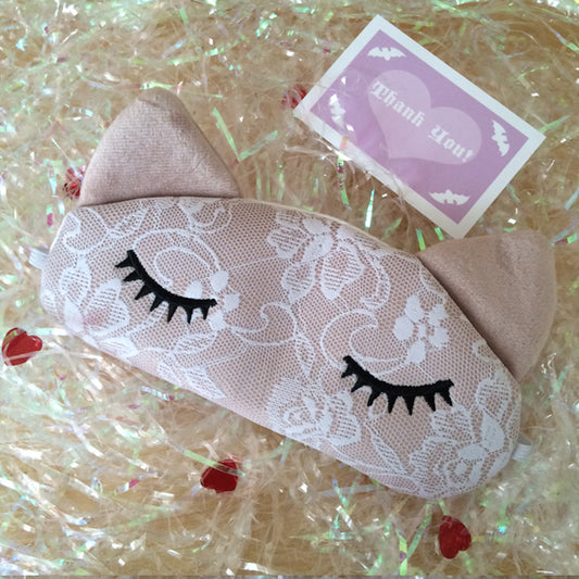 Cat Nap Luxury Lavender Filled Sleeping Mask (foggy streets)