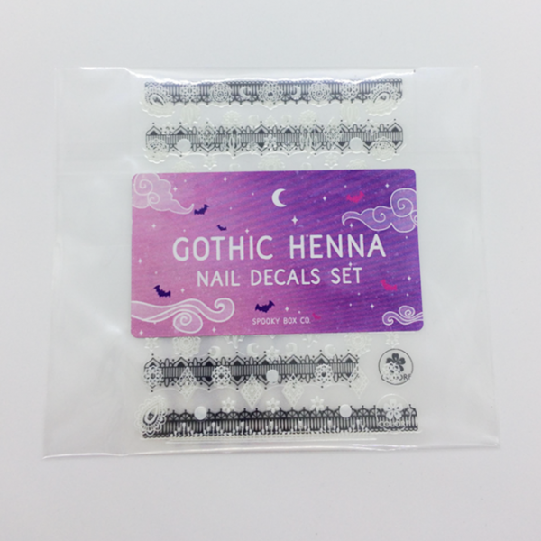 Gothic Henna Nail Decals Set