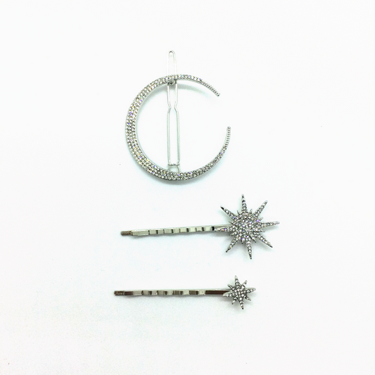 Celestial Moon & Stars Witchy Hair Adornments