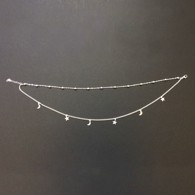 Layered Moon & Star Necklace