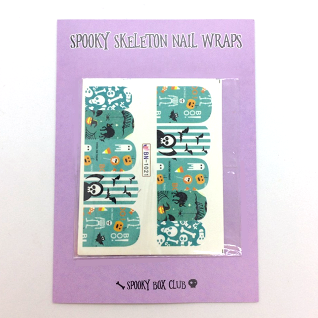 Spooky Scary Skeletons Nail Decals