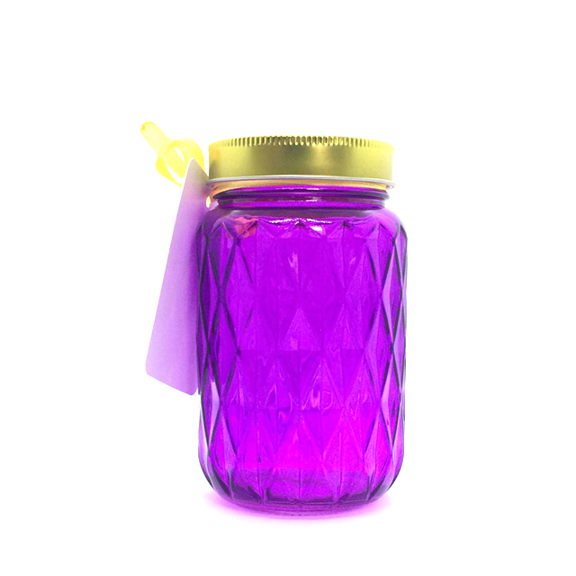 Marrakesh Market Drinking Jar - Purple
