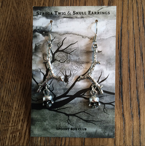 Strega Skull & Twig Earrings