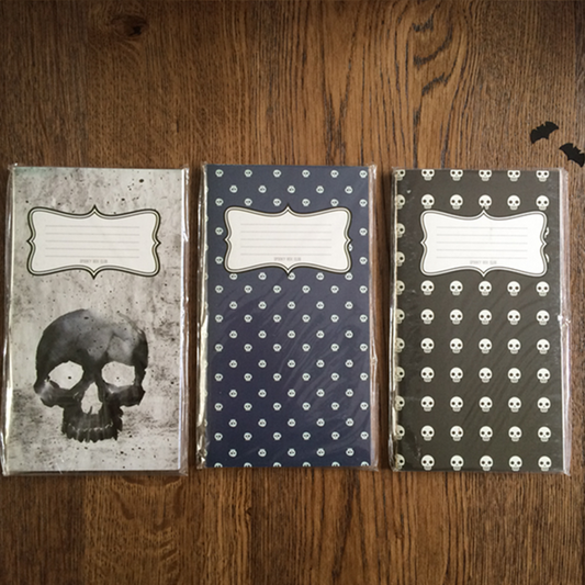 Trio Of Skull Patterned Notebooks