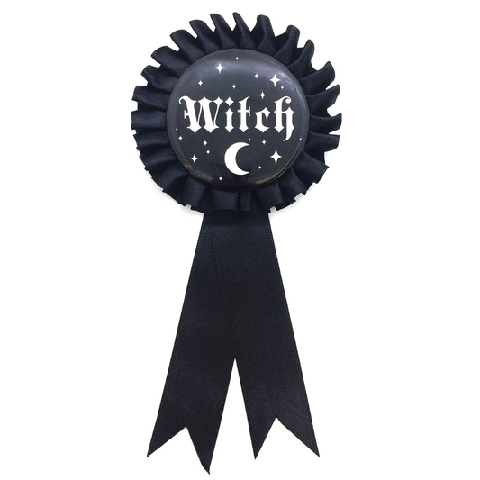 Witch Black Ribbon Pin