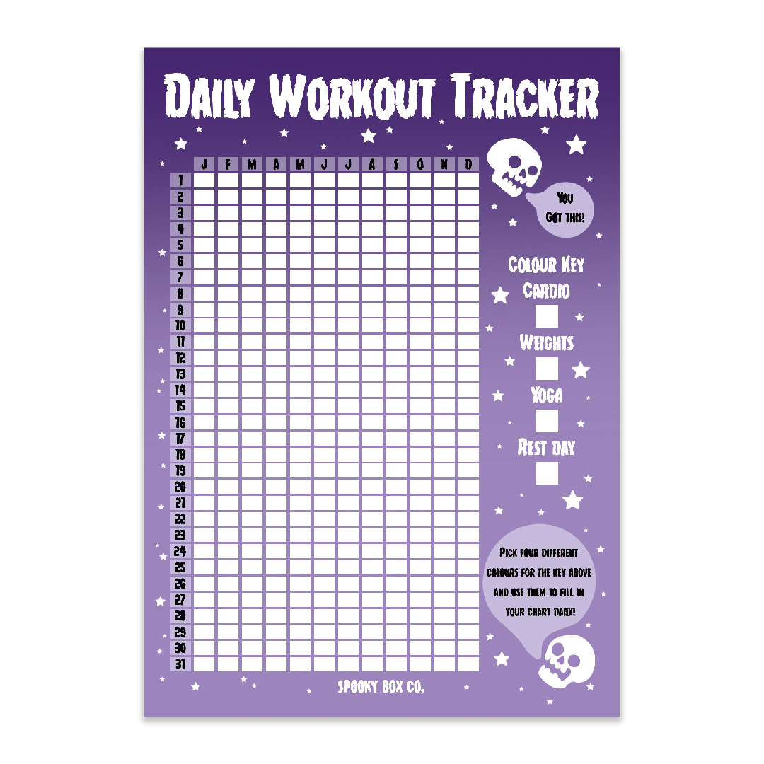 Daily Workout Tracker Print